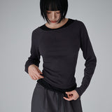 [Metzia] Raglan Layered Long-Sleeve T-Shirt - 3 Colors
