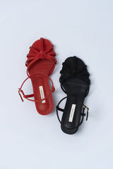 Corsage strap sandal_red