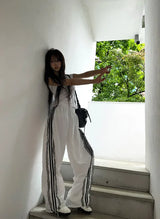 Nylon Lace-Up Track Pants [2 Colors]
