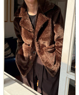 [Unisex] ヌオイカラファーコート(2color)