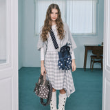 Ribbon dumpling bag_navy