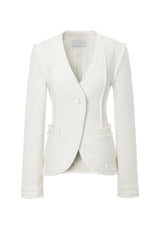 Carrie tweed jacket - ivory 