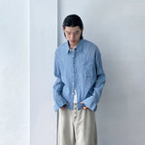 Soft Grid Oversized Shirt