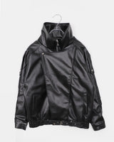 Alin Belted Oversized Leather Jacket