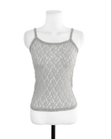thin & flower square sleeveless top