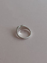 [92.5silver] flat heart ring