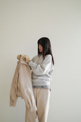 Wool zipup jumper, Cream