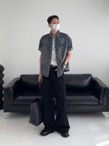 UO Washed Semi-Bootcut Flare Denim Pants