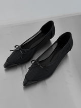1209 Mesh Stiletto Flat Shoes (3 cm)