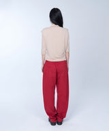 Layered vest half sleeve tee - BEIGE