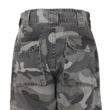 8287 Graffiti Logo Camo Cargo Pants (Gray)