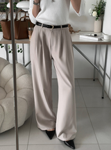 Fates Two-Pintuck Wide Slacks