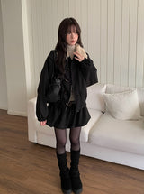 [Belt Set] Charlie Suede Pumpkin Belt Mini Skirt