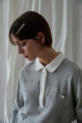 STRIPE ELBOW PATCH POLO 