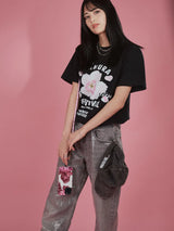 サクラTシャツ　ブラック