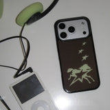 Horse Star Matcha Brown Vintage Case
