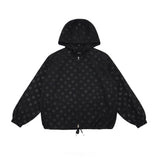 Dot Hoodie Windbreaker (black)