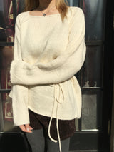 [Guest Look] ラテボートネックルーズロングニット (4c)