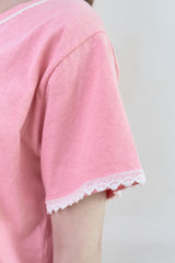 プチ ラブ クロップ Tシャツ [Pink]