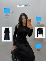 Vibe open long-sleeved cardigan knitwear