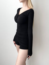1401. ベーシックVネック長袖Tシャツ (3color)