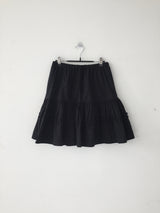 tiered ruffle midi skirt