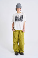 Stone nylon string cargo pants