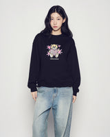25FW WOMAN AC ベアハートスウェットシャツ ブラック