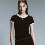 Essential Contrast T-shirts Black