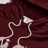 ビンテージロゴフードTシャツ　ワイン