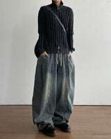Ridge Curved Denim Pants