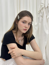 CONCH GLASS NECKLACE / CLEAR