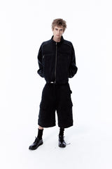 VINTAGE HEAVY SWEAT JACKET (BLACK)