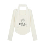 J'adore Plein スカーフTシャツ (アイボリー)