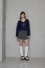 DARING LACE CHECK SKIRT