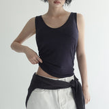 [Anate] V-Neck Seam Tank Top - 4 Colors