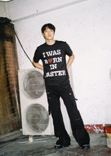 I WAS BORN IN MEN'S T-SHIRT, BLACK
