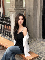 #Mood Cable Lettering Embroidery Round Cardigan (6color)
