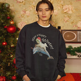 クリスマスパピードルフィンジャンピングスウェット