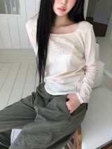 Ea Lace Long Sleeve T-Shirt