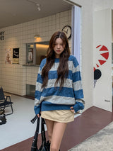 Font Stripe Cable Knit