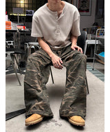 [Unisex] ワッフルヘンリーネックハーフスリーブ (4color)