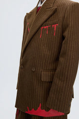 Vintage Stripe Wool Blazer