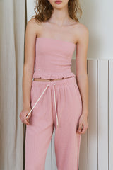 Waffle sweat pants_pink