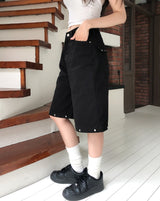 Leaden Stud Cotton Bermuda Shorts