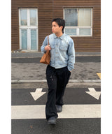 Twill Side Tuck Pants