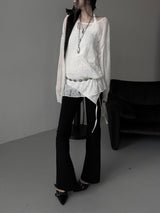 destroyed see-through knit (2color)
