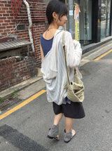 26SS★ [BAONHAUS] ヒナキリネンバンドバミューダパンツ