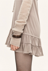 Angel shawl bolero - beige gray 