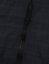 RUFFLE CHECKERED WINDBREAKER JACKET(BLACK)